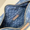 Exclusive Real Photo from Haiyuan Order - M46856 Denim Fabric Premium Quality M46828 Vintage LV Monogram 2024 New Arrival Cowhorn Strap Adjustable Pea Bag with Extra Pendant Mini Bag