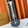 Upgraded Original M46856 Denim High-Grade Quality M46828 Vintage LV Monogram New 2024 Style Horn Shoulder Strap Adjustable Pea Bag with Extra Pendant Mini Bag Waist and Enhanced Design