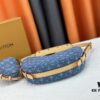 Upgraded Original M46856 Denim High-Grade Quality M46828 Vintage LV Monogram New 2024 Style Horn Shoulder Strap Adjustable Pea Bag with Extra Pendant Mini Bag Waist and Enhanced Design
