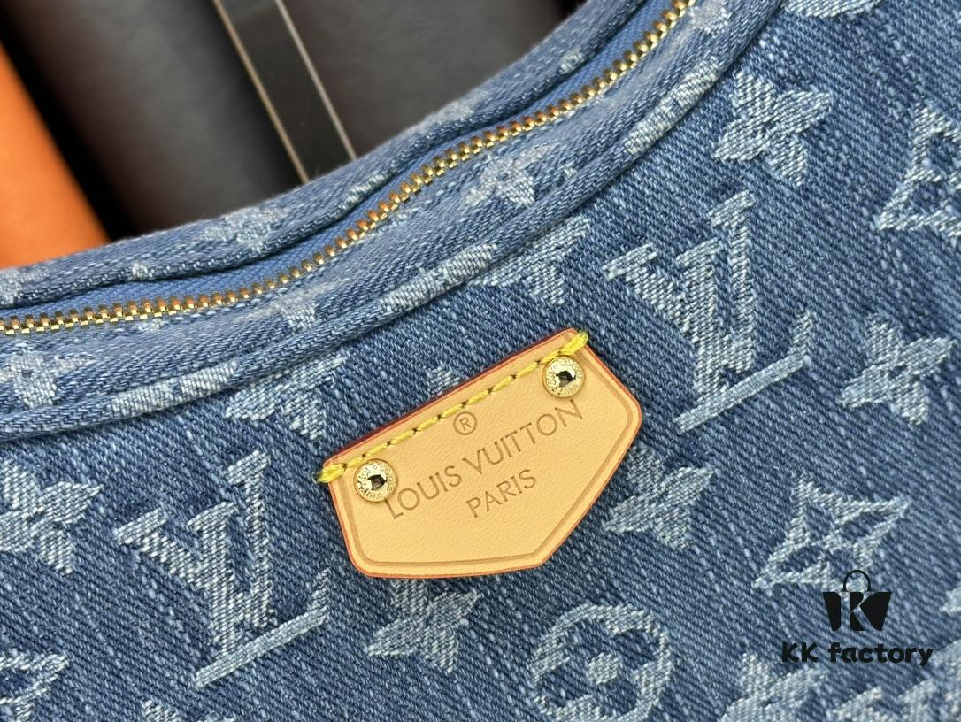 Upgraded Original M46856 Denim High-Grade Quality M46828 Vintage LV Monogram New 2024 Style Horn Shoulder Strap Adjustable Pea Bag with Extra Pendant Mini Bag Waist and Enhanced Design