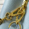 Upgraded M23198 Sky Blue with Gold-Tone Hardware Capucines Mini Handbag