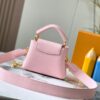 Upgraded M23198 Pink Gold-Tone Capucines Mini Handbag