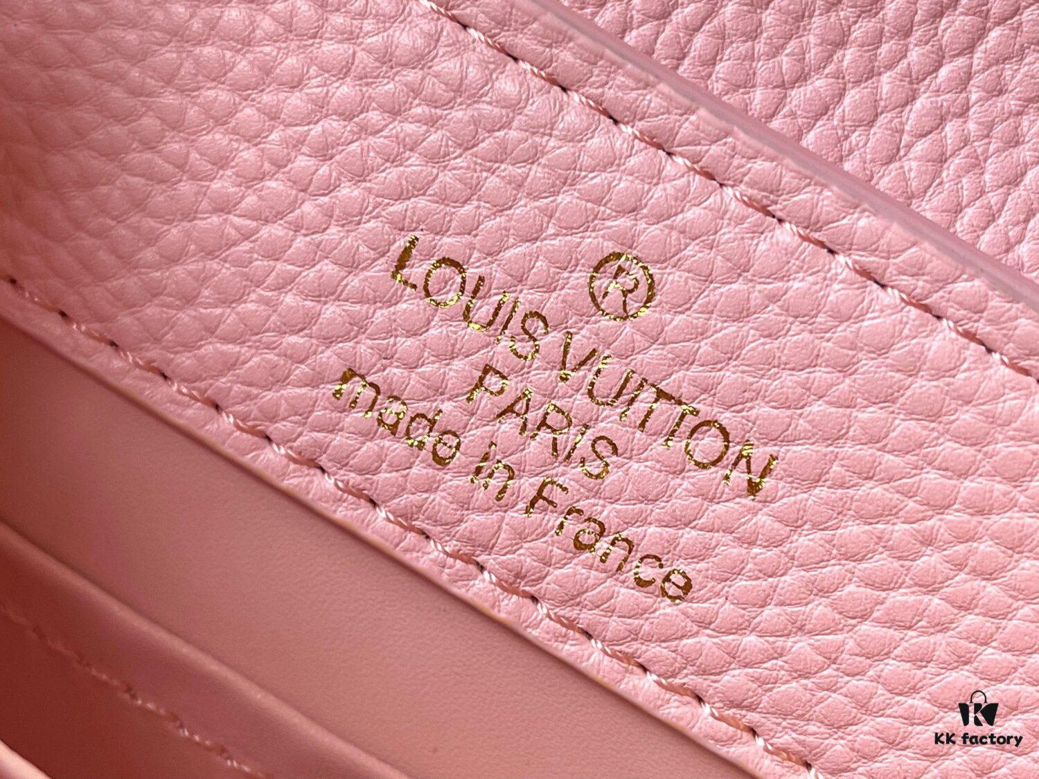 Upgraded M23198 Pink Gold-Tone Capucines Mini Handbag