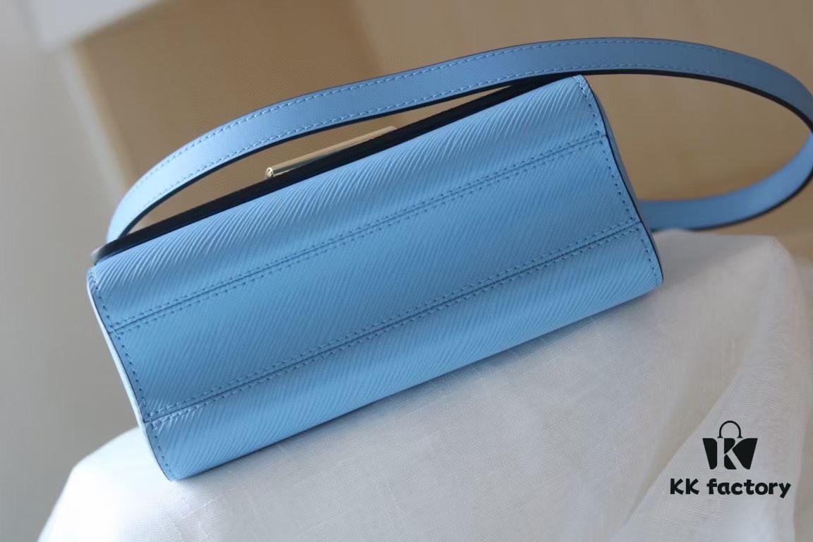 Latest TWIST Collection - Premium Original Quality - Model No. 50369/59402/59403/59627/59405 - LV Twist Medium Bag with Dual Chain and Hand-Enamel Monogram Flowers