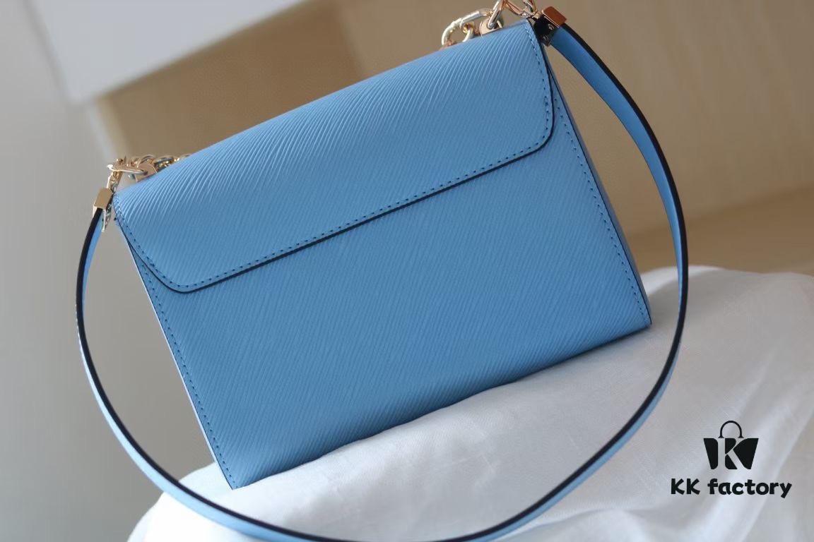 Latest TWIST Collection - Premium Original Quality - Model No. 50369/59402/59403/59627/59405 - LV Twist Medium Bag with Dual Chain and Hand-Enamel Monogram Flowers