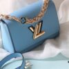 Latest TWIST Collection - Premium Original Quality - Model No. 50369/59402/59403/59627/59405 - LV Twist Medium Bag with Dual Chain and Hand-Enamel Monogram Flowers