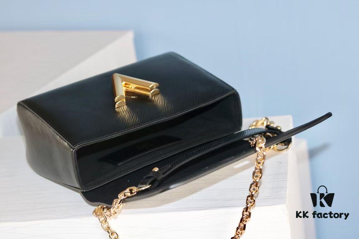 693088886e68136f4d9a897e Top Quality Original LV Latest Hot Twist Denim Medium Size Handbag 23*18*8cm Adjustable Chain Crossbody or Shoulder Wear