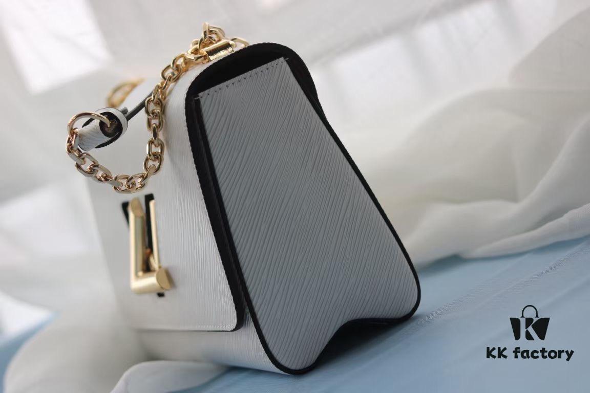 6930888c6e68136f4d9a898b Top Quality Original LV Latest Hot Twist Denim Medium Bag 23*18*8cm Adjustable Chain Crossbody Shoulder Bag