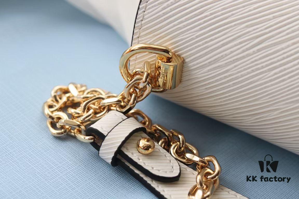 6930888e6e68136f4d9a8990 Top Quality Original LV Latest Hot Twist Denim Medium Bag 23*18*8cm Adjustable Chain Crossbody Shoulder Bag