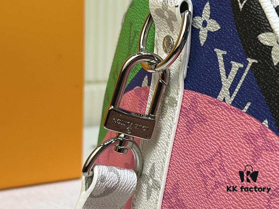 Keepall Bandoulière 45 Travel Bag in Monogram Coated Canvas with Cowhide Leather