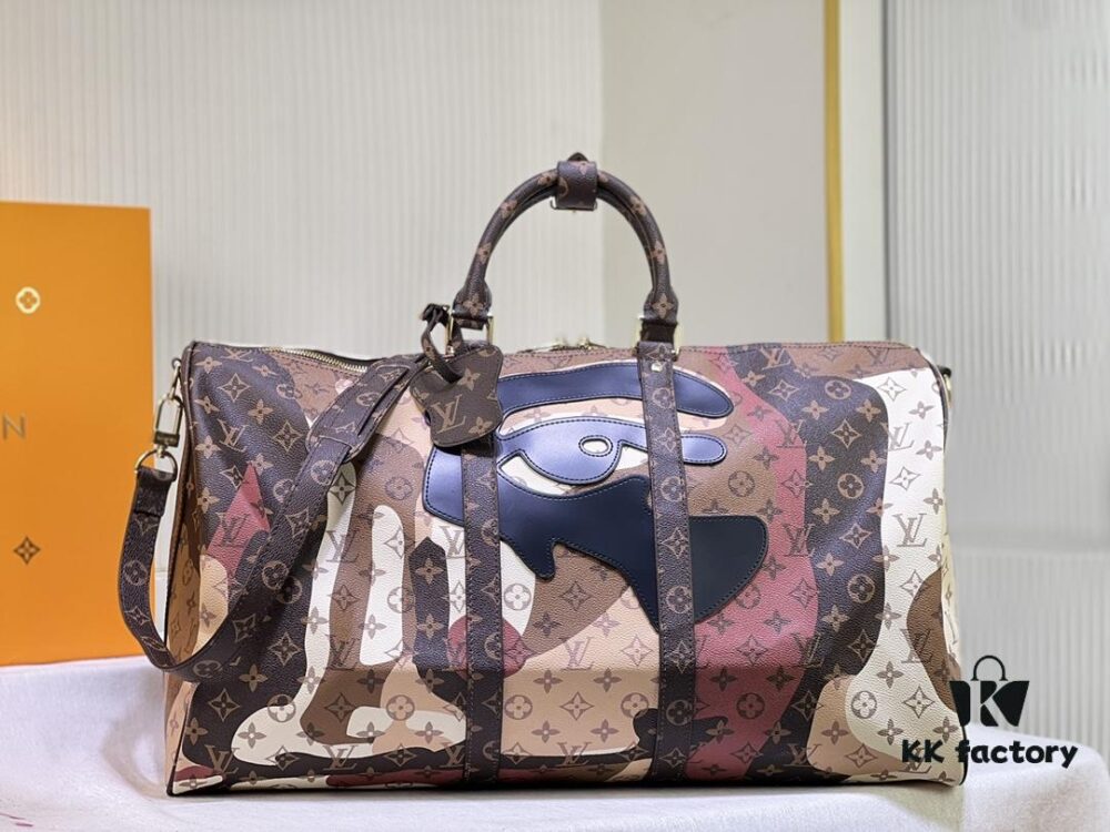LV Portrait Collection Keepall Bandoulière 55 Travel Bag