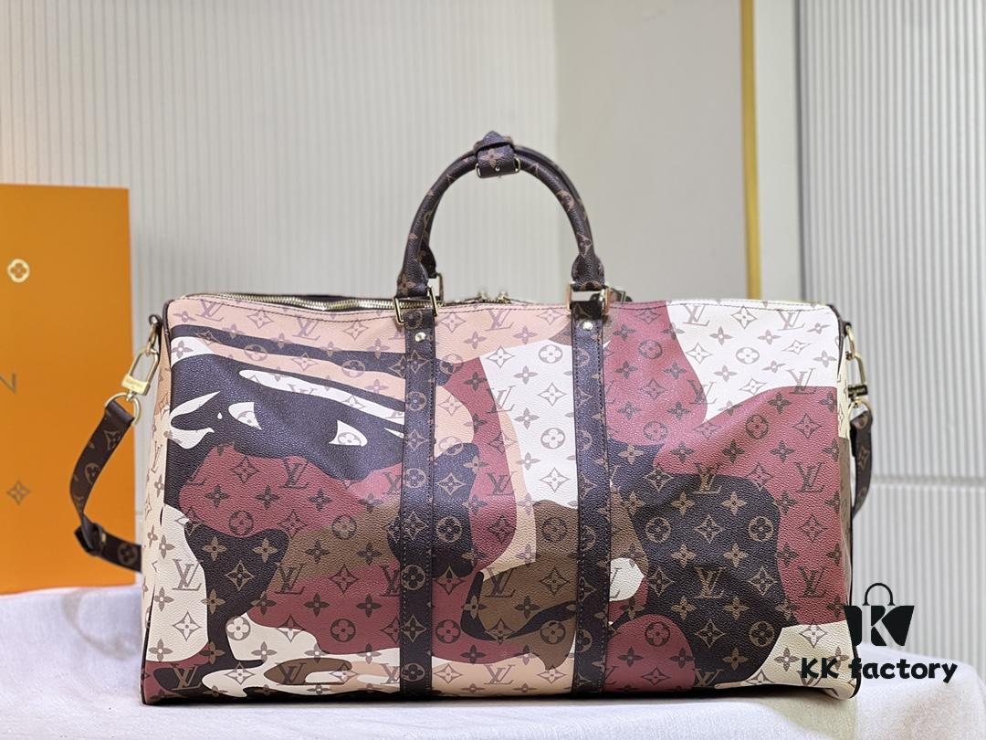 LV Portrait Collection Keepall Bandoulière 55 Travel Bag