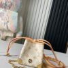 Top-tier Original Duplicate, Exclusive Real Photos M83227 White Color M82885 Mini Bucket Bag 'Shao Mai' Series Online Only Handbag M82885 Yellow Flower