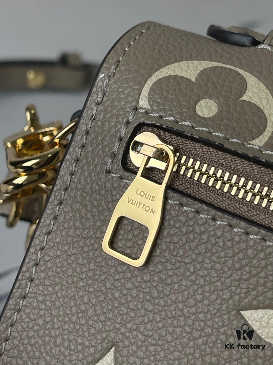 693088f86e68136f4d9a8a6b Top Quality Original Order Exclusive Real Shot M23081 Beige Screen Printed Full Leather Messenger Bag Series Small East West Métis Handbag