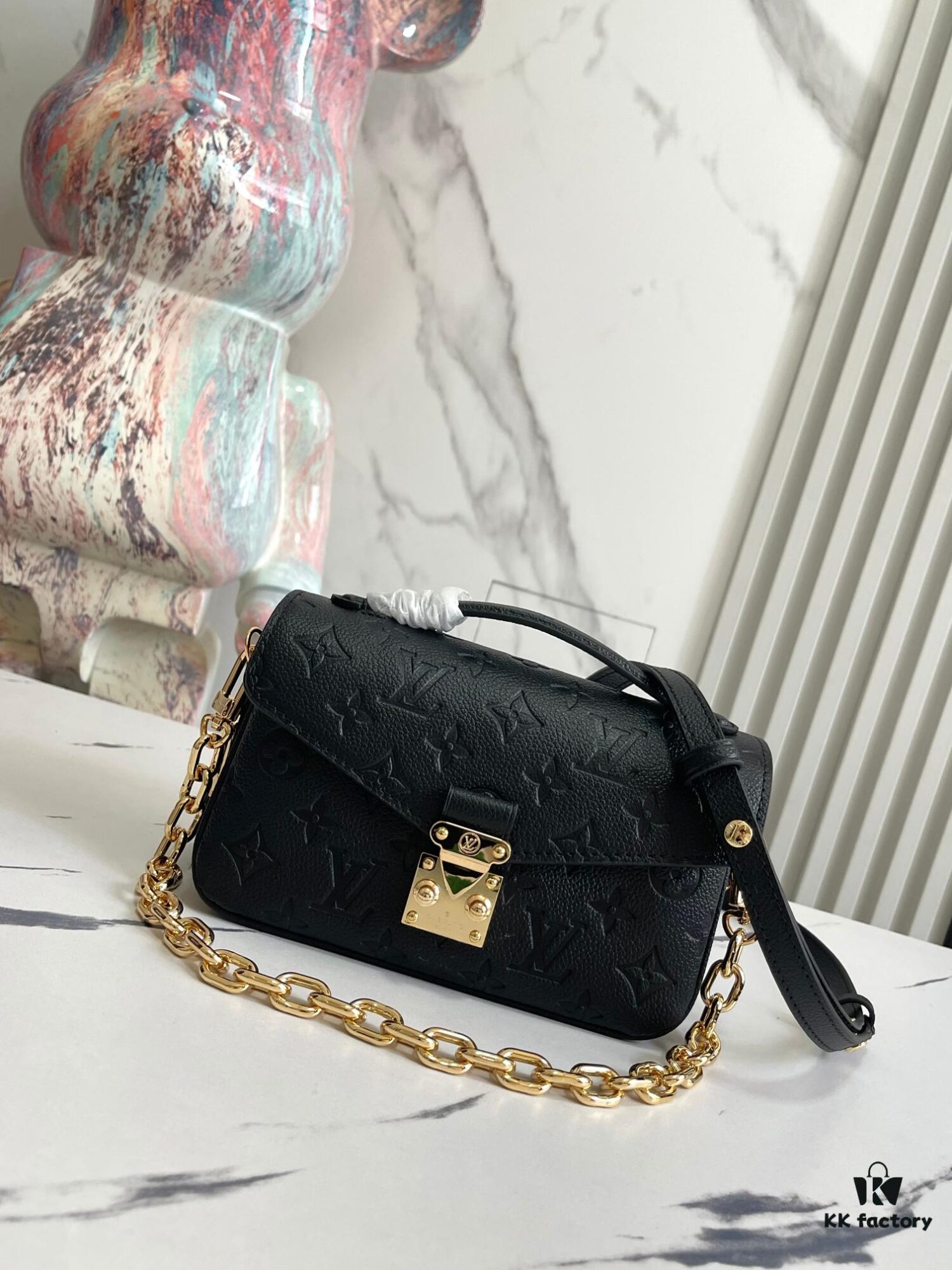 Top-Quality Original Order Exclusive Real Photo M46595 Black Full Leather Messenger Bag Series Small East West Métis Handbag