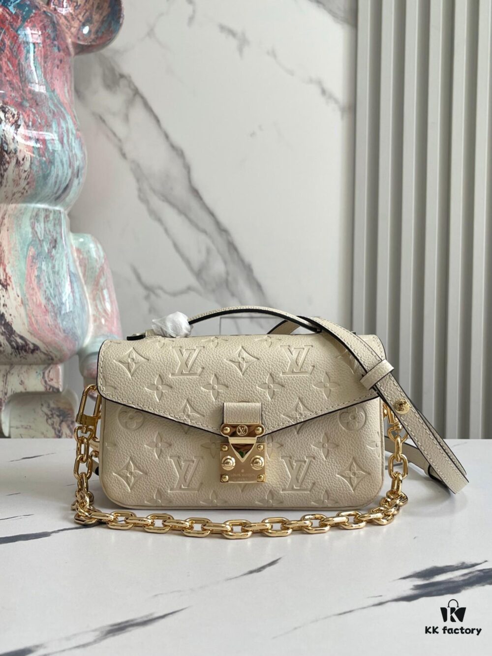 Top Quality Original Order Exclusive Real Shot M22942 Beige Full Leather Messenger Bag Series Small East West Métis Handbag