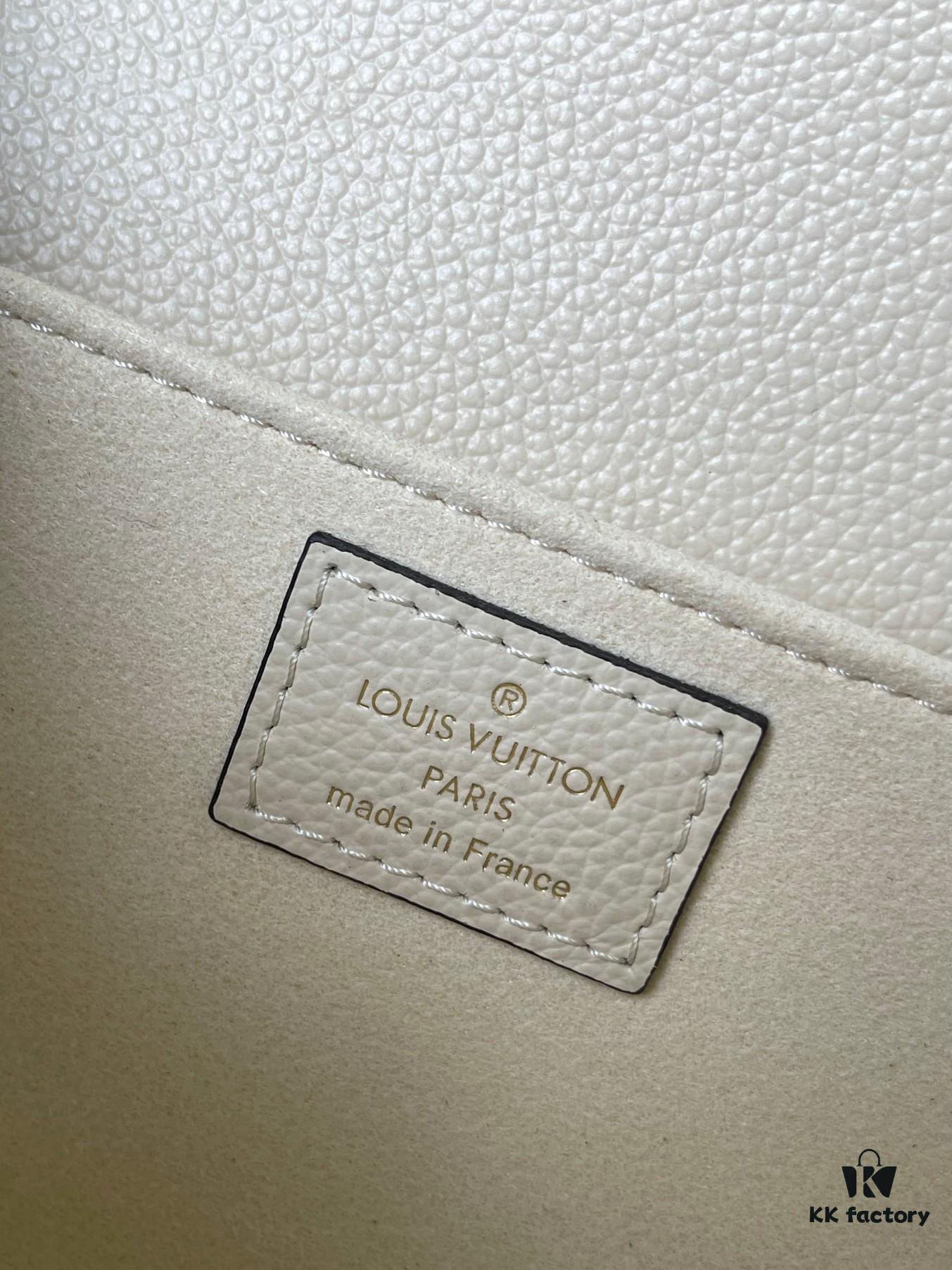 693089046e68136f4d9a8a7e Top Quality Original Order Exclusive Real Shot M22942 Beige Full Leather Messenger Bag Series Small East West Métis Handbag