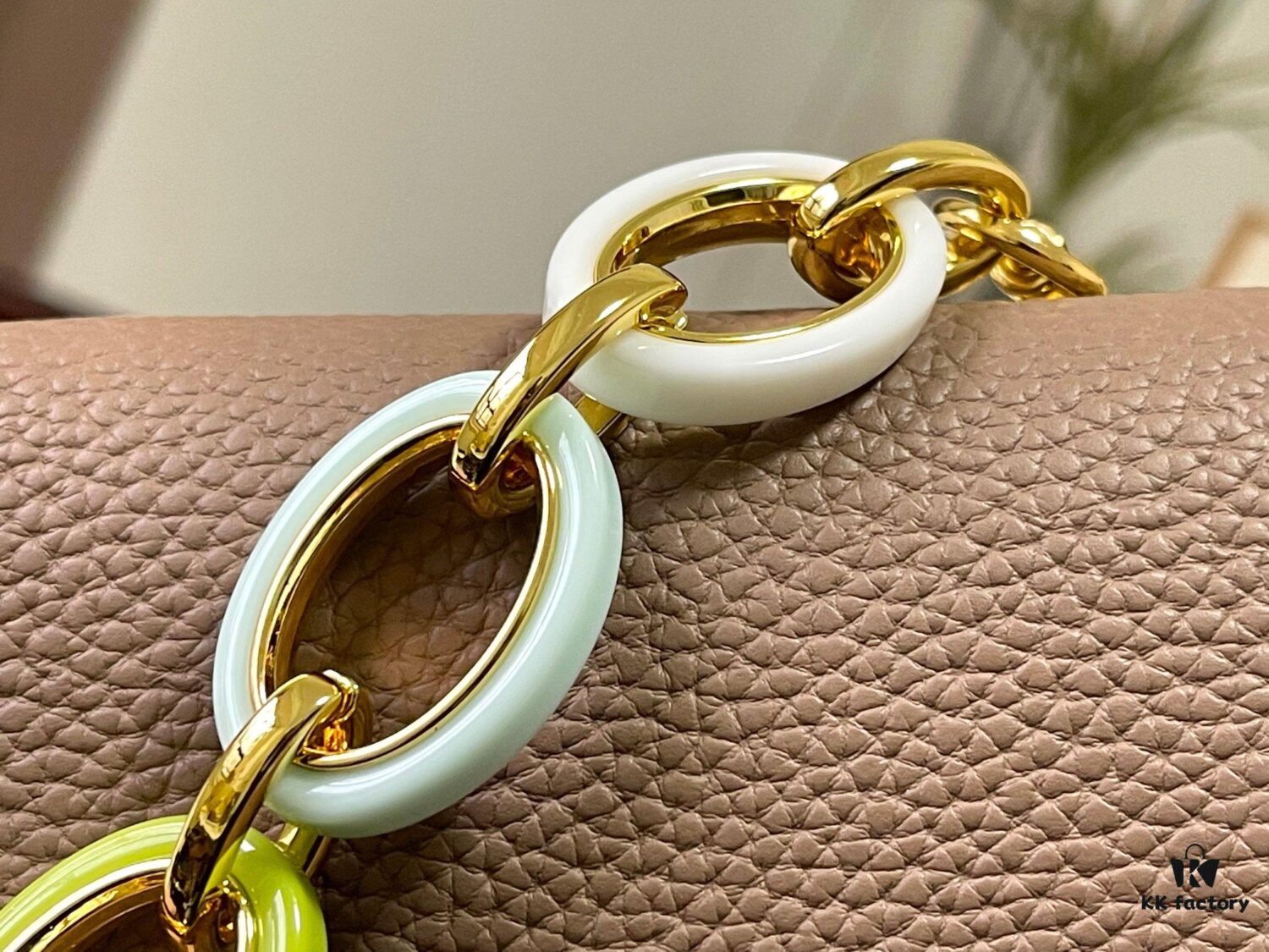 Upgraded M21798 Brown Gold-Tone Mini Capucines Handbag