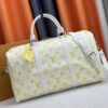 M41418 New Louis Vuitton x Takashi Murakami Collaboration Keepall Bandouliere 45 Monogram Print Travel Bag
