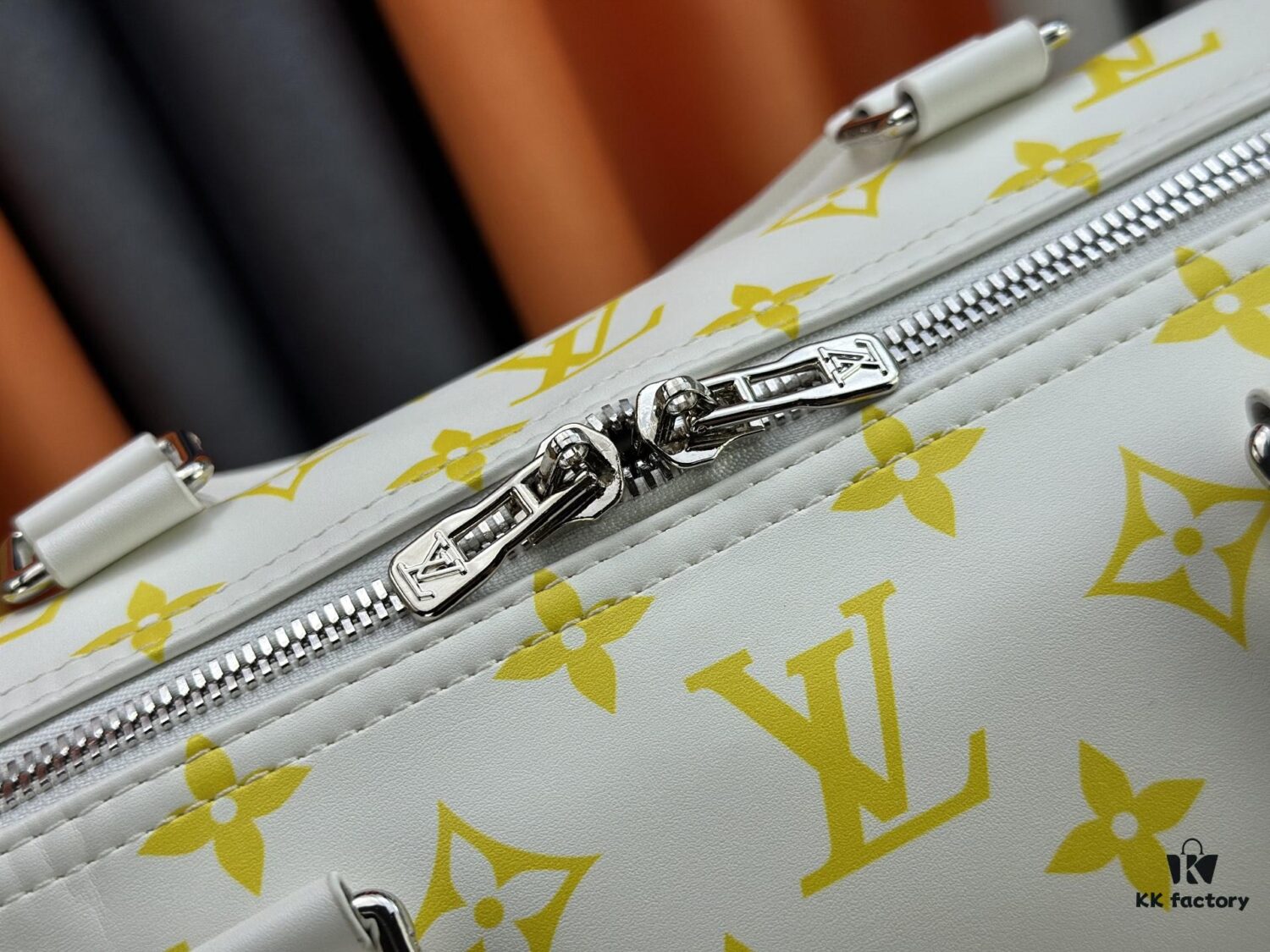 M41418 New Louis Vuitton x Takashi Murakami Collaboration Keepall Bandouliere 45 Monogram Print Travel Bag