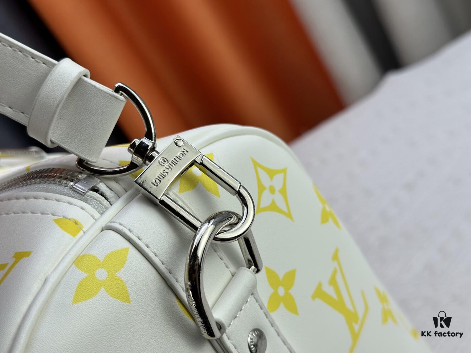 M41418 New Louis Vuitton x Takashi Murakami Collaboration Keepall Bandouliere 45 Monogram Print Travel Bag