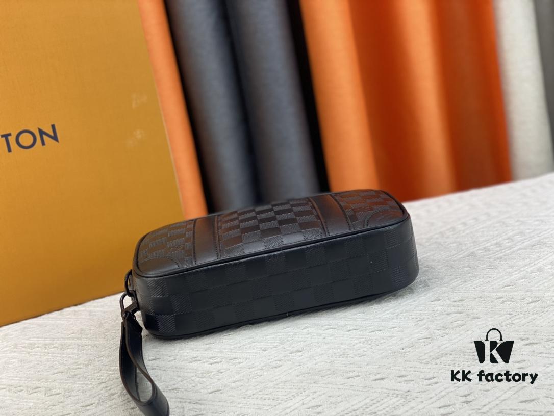 M82076 Latest Black Floral, Black Checkered, Embossed Checkered, Vintage Checkered, Brown Checkered, and Embossed Pochette Kasai Clutch