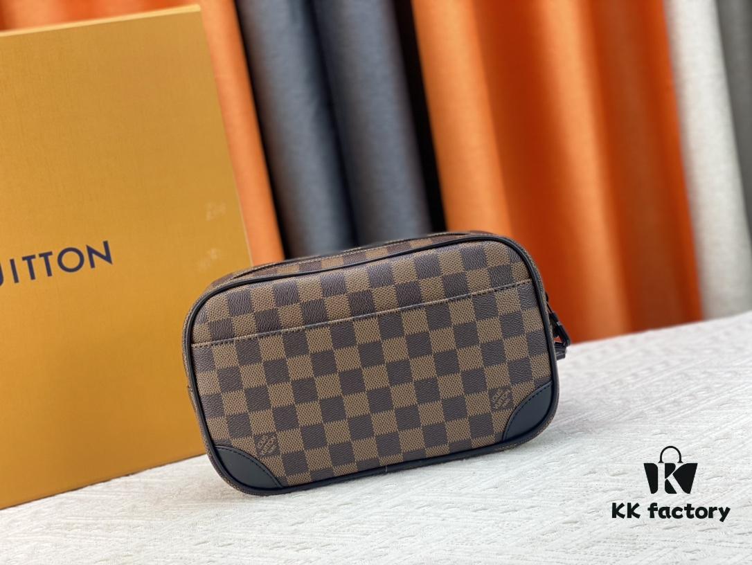 M82076 Latest Black Floral, Black Checkered, Embossed Checkered, Aged Floral, Brown Checkered, and Embossed Pochette Kasai Clutch