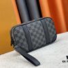 M82076 Latest Black Floral, Black Checkered, Embossed Checkered, Vintage Checkered, Brown Checkered, and Embossed Pochette Kasai Clutch