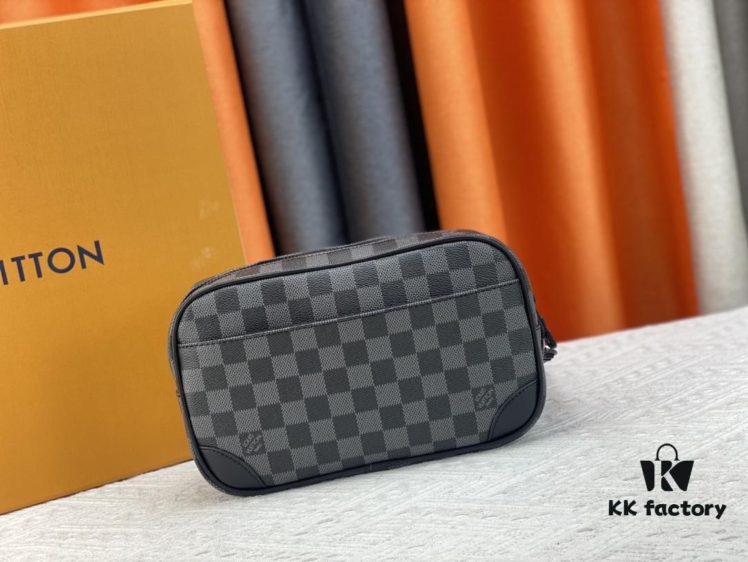 M82076 Latest Black Floral, Black Checkered, Embossed Checkered, Vintage Checkered, Brown Checkered, and Embossed Pochette Kasai Clutch