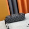 M82076 Latest Black Floral, Black Checkered, Embossed Checkered, Vintage Checkered, Brown Checkered, and Embossed Pochette Kasai Clutch