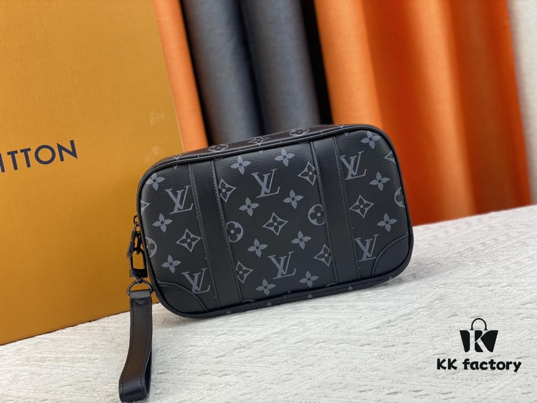 M82076 Latest Black Floral, Black Checkered, Embossed Checkered, Vintage Checkered, Brown Checkered, and Embossed Pochette Kasai Clutch