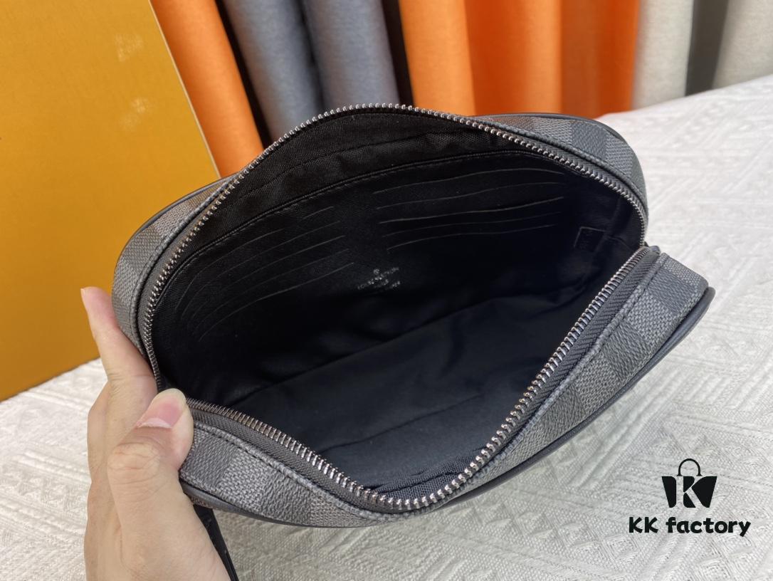 M82076 Latest Black Floral, Black Checkered, Embossed Checkered, Vintage Checkered, Brown Checkered, and Embossed Pochette Kasai Clutch