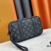 M82076 Latest Black Floral, Black Checkered, Embossed Checkered, Vintage Checkered, Brown Checkered, and Embossed Pochette Kasai Clutch