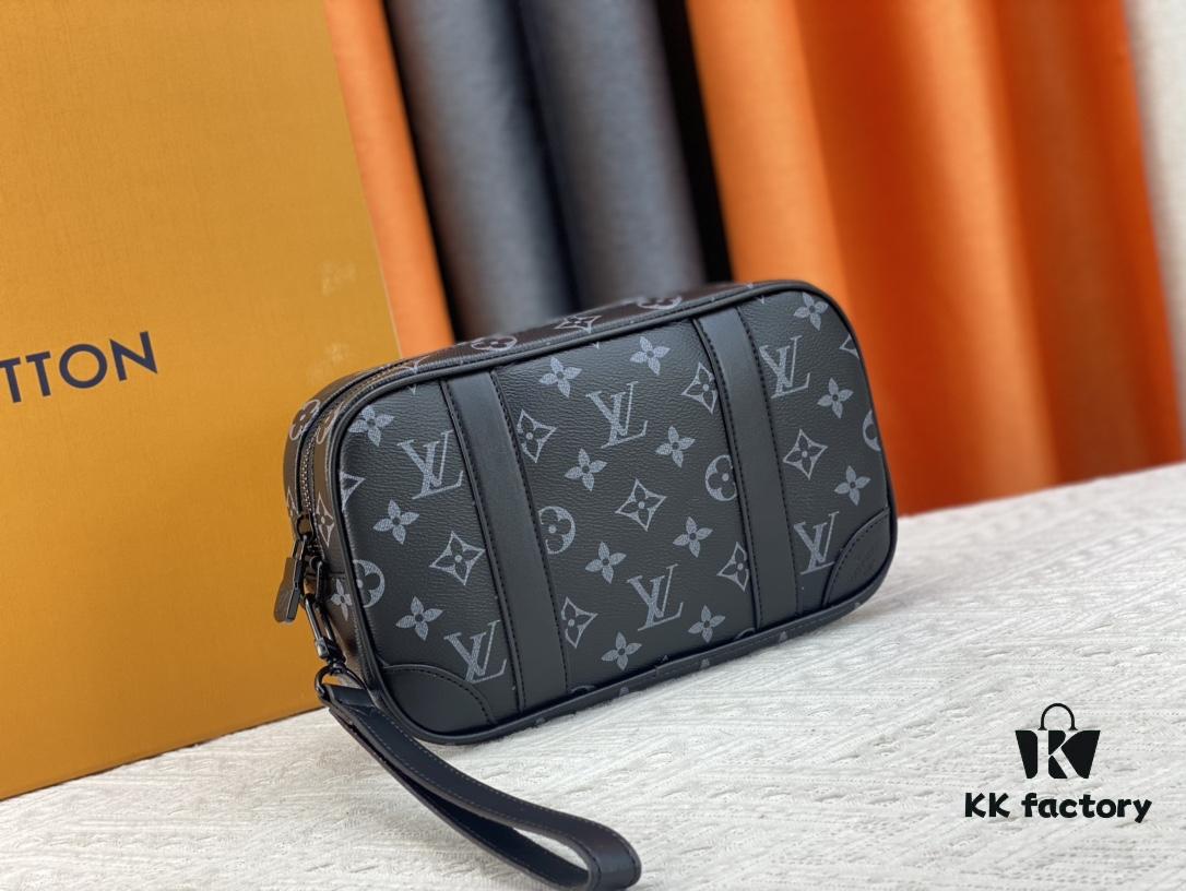 M82076 Latest Black Floral, Black Checkered, Embossed Checkered, Vintage Checkered, Brown Checkered, and Embossed Pochette Kasai Clutch