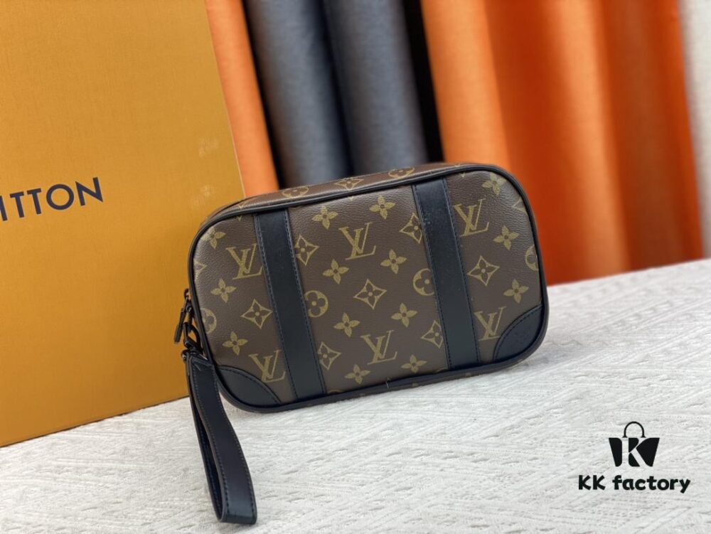 M82076 Latest Black Floral, Black Checkered, Embossed Checkered, Aged Floral, Brown Checkered, Embossed Pochette Kasai Clutch
