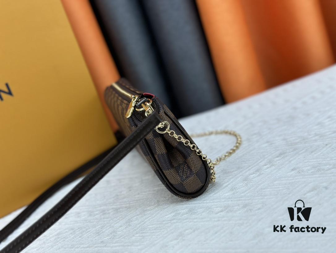 LOUIS VUITTON Exclusive Private Stock - Eva Bag 95567, Imported Vintage Cowhide with Original Yellow Leather, High-End Quality