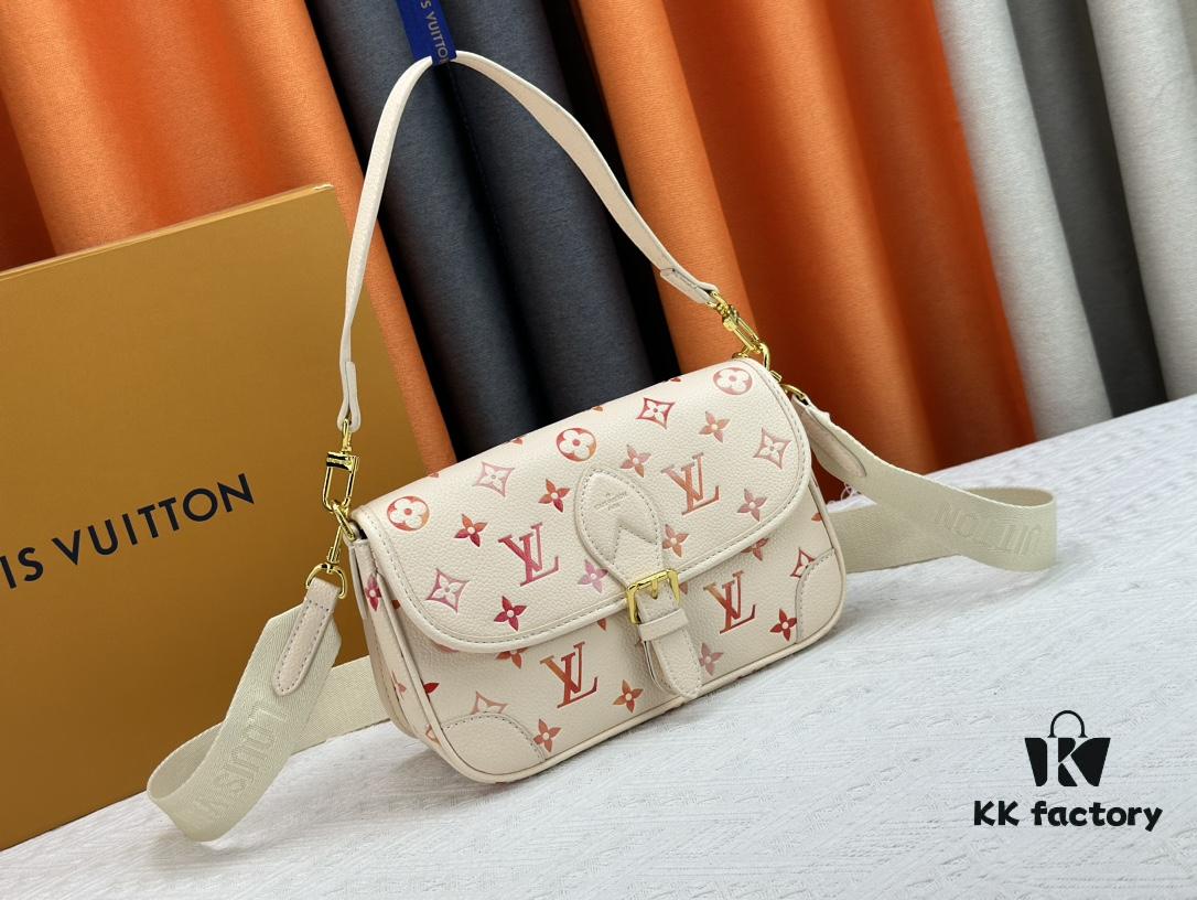 M45985 New Full Leather Gradient Oil Print Filigree Bag Diane Handbag