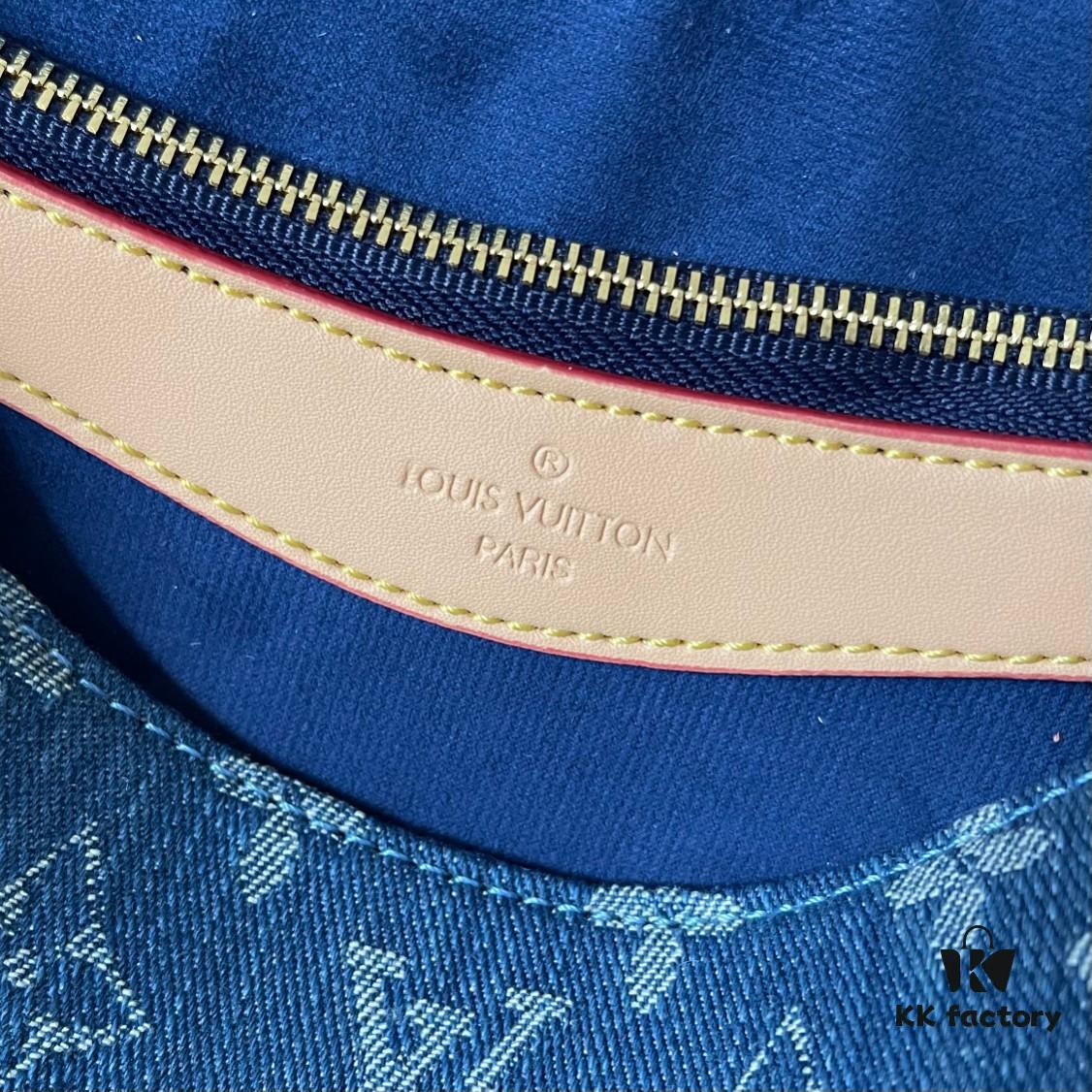 Upgraded M46386 M45985 Denim Baguette Diane Handbag