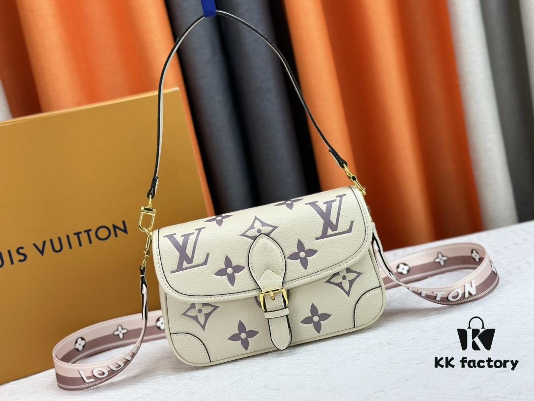 Authentic Shot M46386 M46388 M45985 M45683 M45684 Full Leather Baguette Bag Series New Diane Handbag