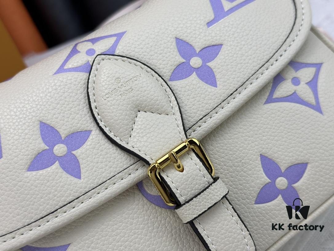 Authentic Studio Shot M46386 M46388 M45985 M45683 M45684 Full Leather Baguette Bag Series New Diane Handbag