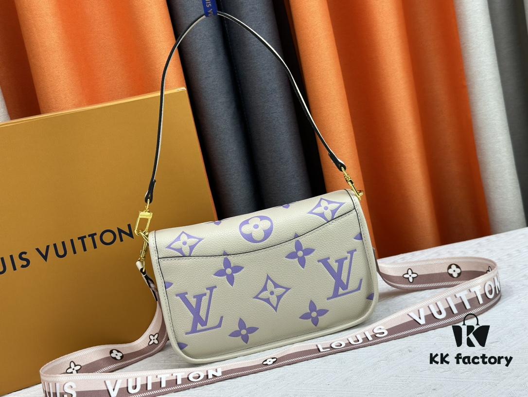 Authentic Studio Shot M46386 M46388 M45985 M45683 M45684 Full Leather Baguette Bag Series New Diane Handbag