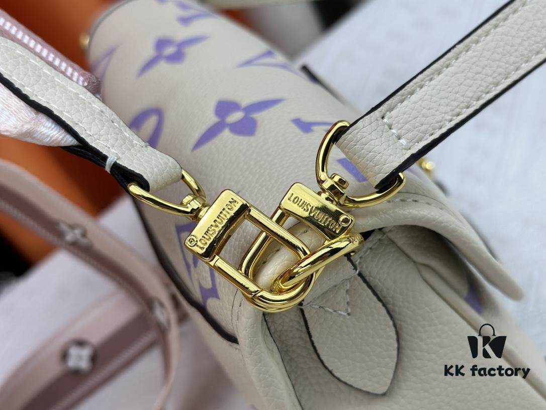 Authentic Studio Shot M46386 M46388 M45985 M45683 M45684 Full Leather Baguette Bag Series New Diane Handbag