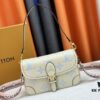 Authentic Studio Shot M46386 M46388 M45985 M45683 M45684 Full Leather Baguette Bag Series New Diane Handbag