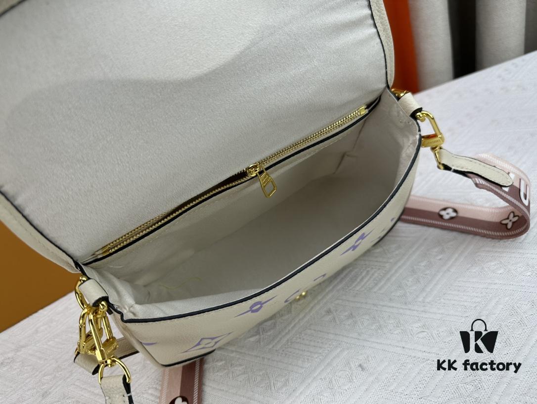 Authentic Studio Shot M46386 M46388 M45985 M45683 M45684 Full Leather Baguette Bag Series New Diane Handbag