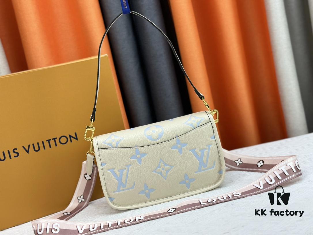 Authentic Studio Shot M46386 M46388 M45985 M45683 M45684 Full Leather Baguette Bag Series New Diane Handbag