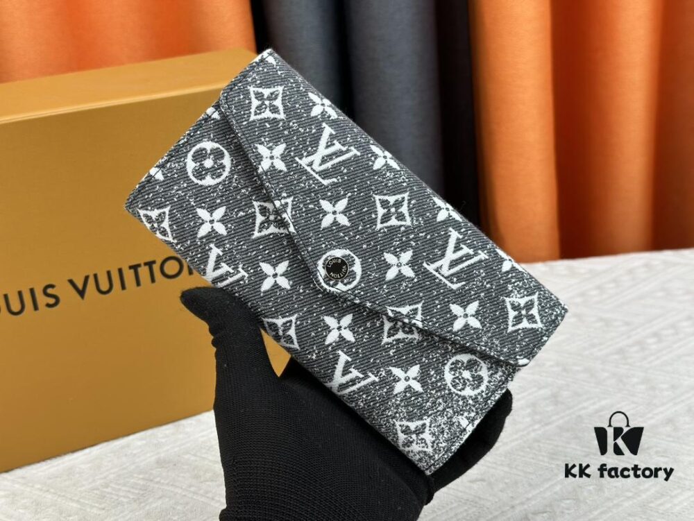 Wallet Real Item Photo - 61184 Denim Black Exquisite Craftsmanship Sales Champion