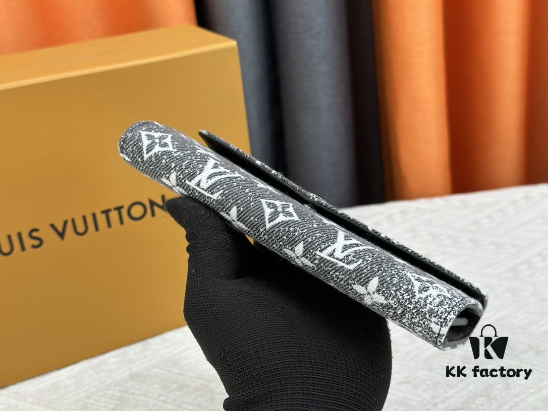 Wallet Real Item Photo - 61184 Denim Black Exquisite Craftsmanship Sales Champion