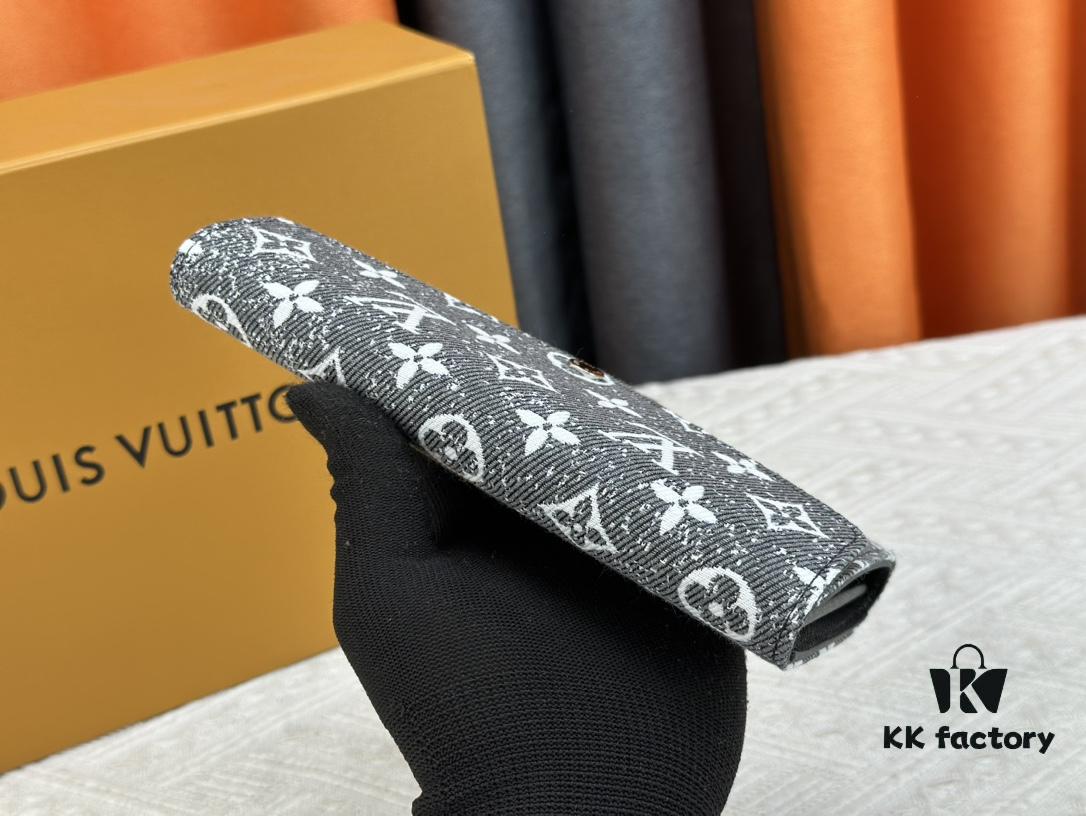 Wallet Real Item Photo - 61184 Denim Black Exquisite Craftsmanship Sales Champion