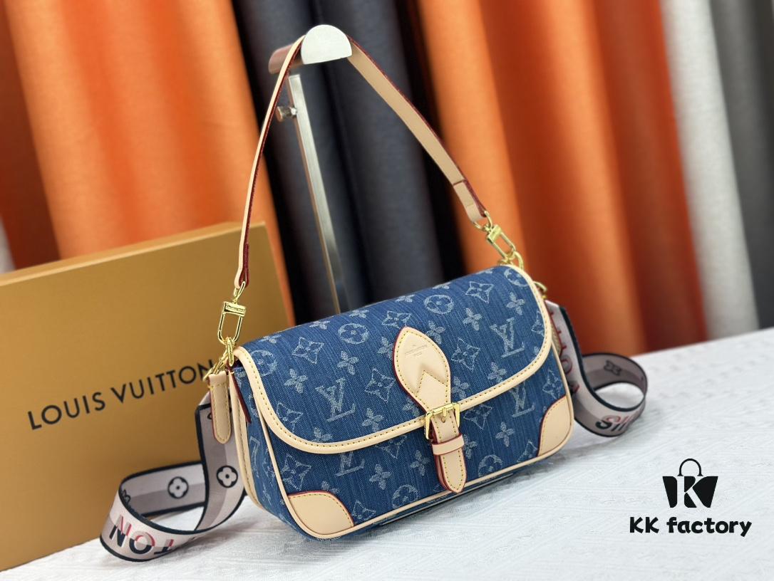 M46386 M45985 Denim Baguette Series New Diane Handbag