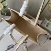 Top-Grade Full-Grain Genuine Leather Louis Vuitton M45493 Cream White OnTheGo Medium Tote Bag